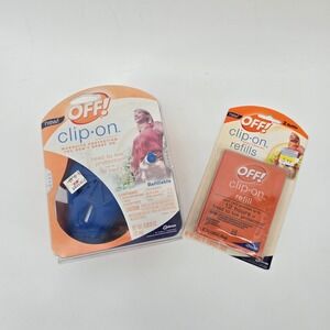 OFF! 2008 Clip-On Mosquito Repellent Starter Kit and 2 Refills Blue Orange New
